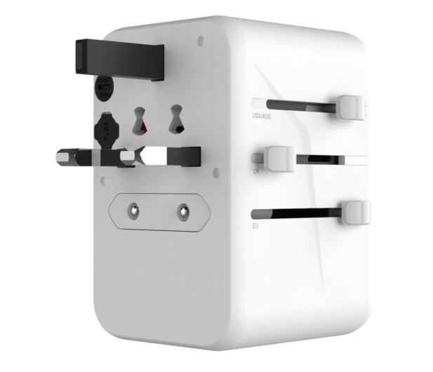 FIXED Voyager World Adapter 3xUSB-C/2xUSB GaN 65W biały FIXCT65-3C2A-WH - 1249177 - zdjęcie 4